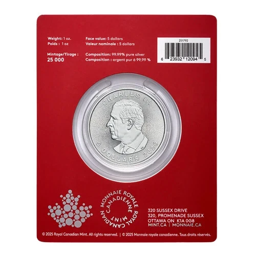 Kanada 5 $ 2026 Treasured Maple Leaf Privy Mark Horse 1 Oz Silber BU im Blister - Bild 4 von 4