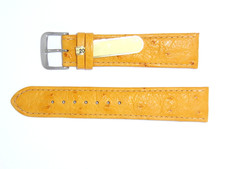 DI-Modell Genuine Ostrich Leather 20 mm Maize color Watch Band Strap "STRAUSS"