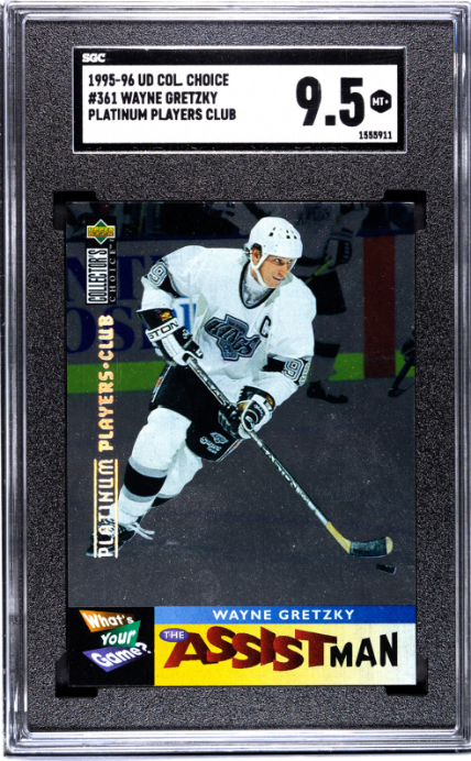 SGC 9.5 Wayne Gretzky 1995-96 Collectors Choice Platinum Players