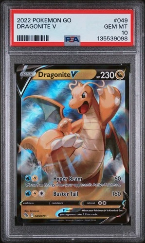 PSA 10 - Dragonite V 049/078 Pokémon GO Holo  PSA10