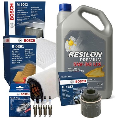 SERVICE KIT for Seat Ibiza 1.2 TSI 6J (2008-16) Bosch Filters & Spark Plug & Oil