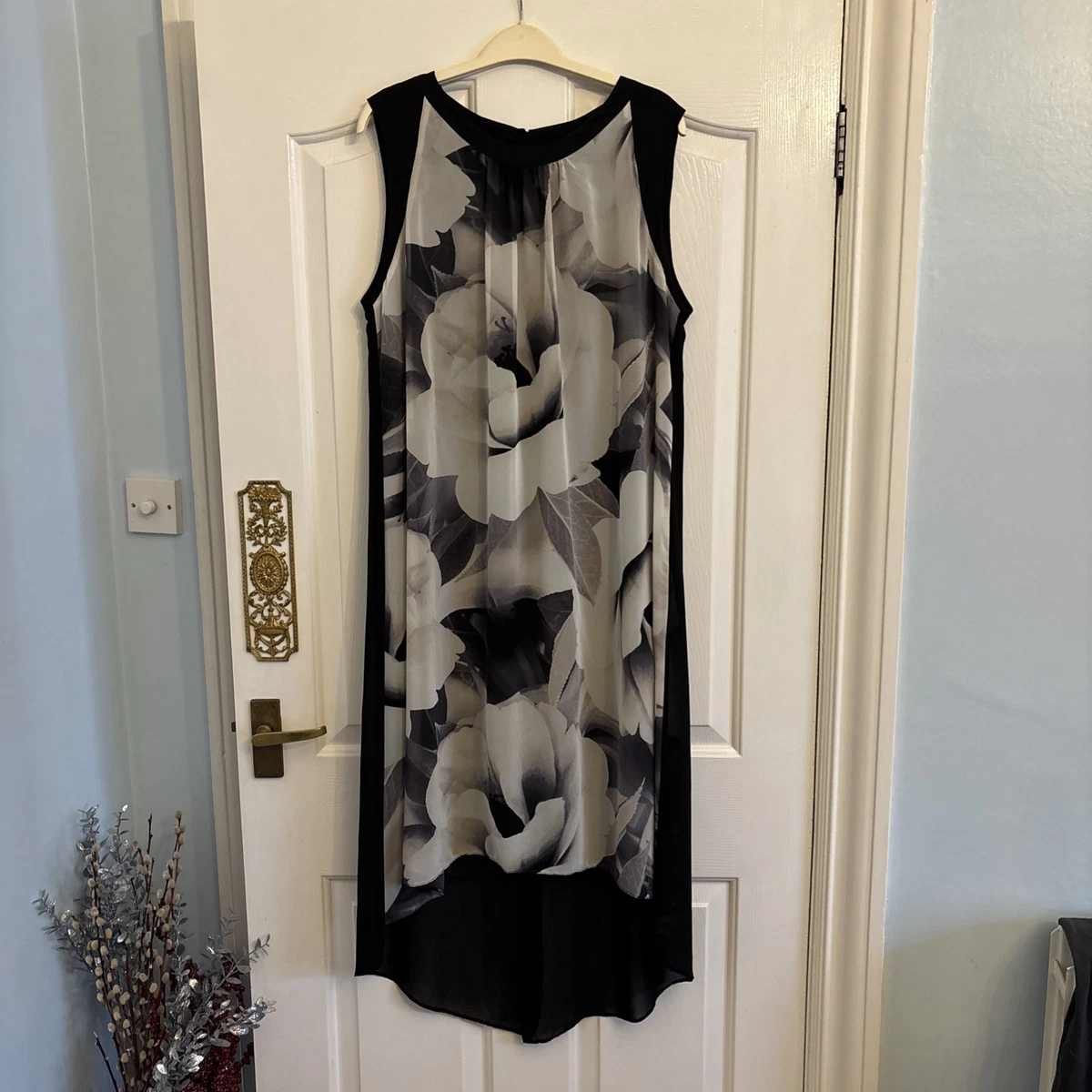 Robe Maxi Debenhams John Rocha à Paillettes Et Perles Florales - Taille L (14-16) - Occasion En Très Bon état