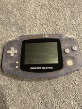 Nintendo Game Boy Advance Console System - Clear Glacier Tested, Cleaned