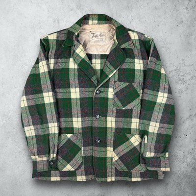 50s HERCULES Wool Jacket ヘラクレス Vintage 50s Hercules Sears Shadow Plaid Wool Button Jacket Loafin