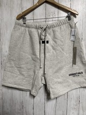 Essentials Fear of God Men's Sweat Shorts XLG Light Oatmeal Drawstring Pockets