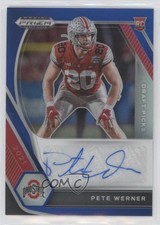 2021 Panini Prizm Draft Picks Blue 76/149 Pete Werner #DPA-PEW Auto 0c6