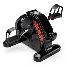 Pedal Exerciser Mini Stationary Bike Under Desk LCD Display Arm Leg Workout H...