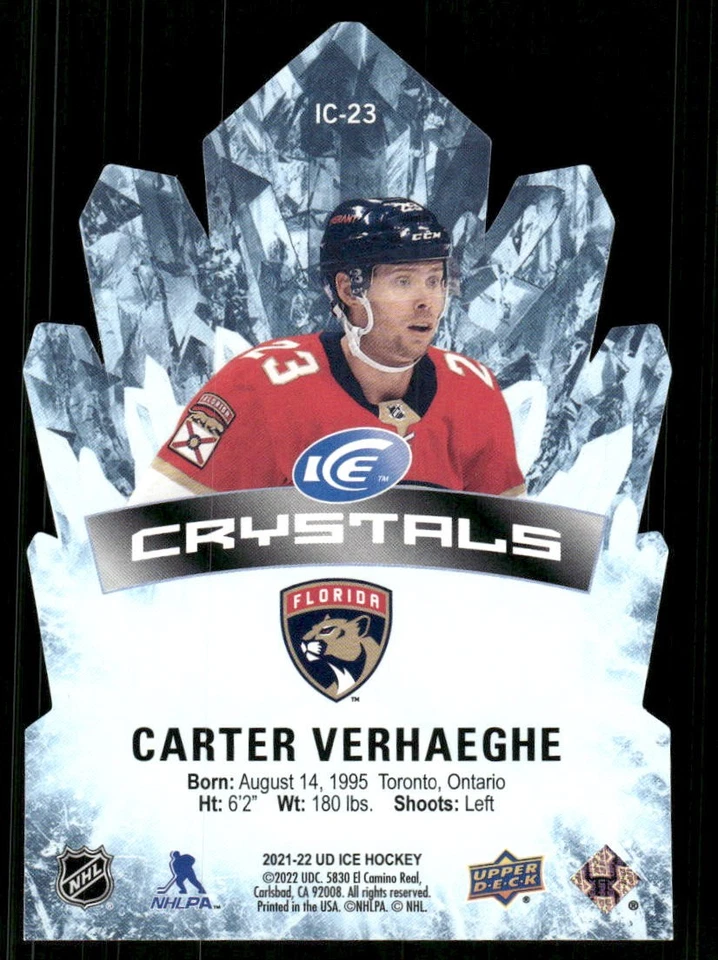 2021-22 Upper Deck Ice #IC-23 Carter Verhaeghe Ice Crystals - Image 2 of 2