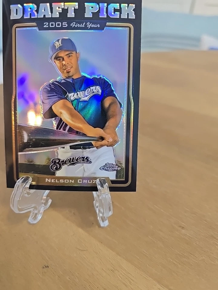 Nelson Cruz дебютант #014/250 2005 Topps хром обновление черный переливающийся MLB SP HOT - Изображение 3 из 4