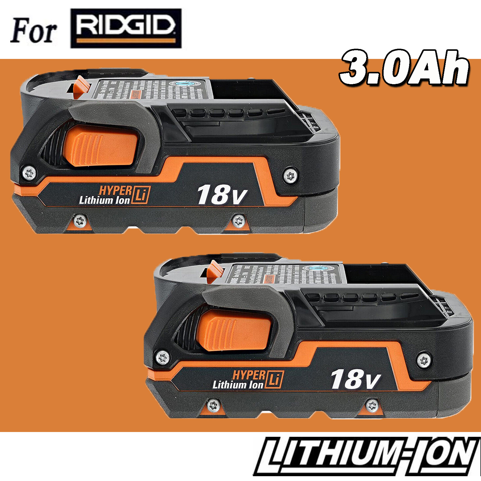 18V For RIDGID R840085 R840087 18 Volt 3000mAh Hyper Lithium-Ion