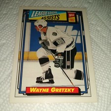 Wayne Gretzky 1992 Topps League Leader Assists #123 Los Angeles Kings