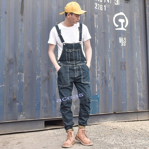 black overall skinny jeans