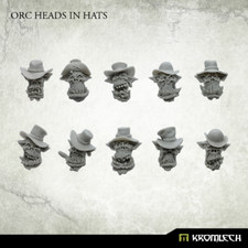 Kromlech Orc Heads in Hats 10 New