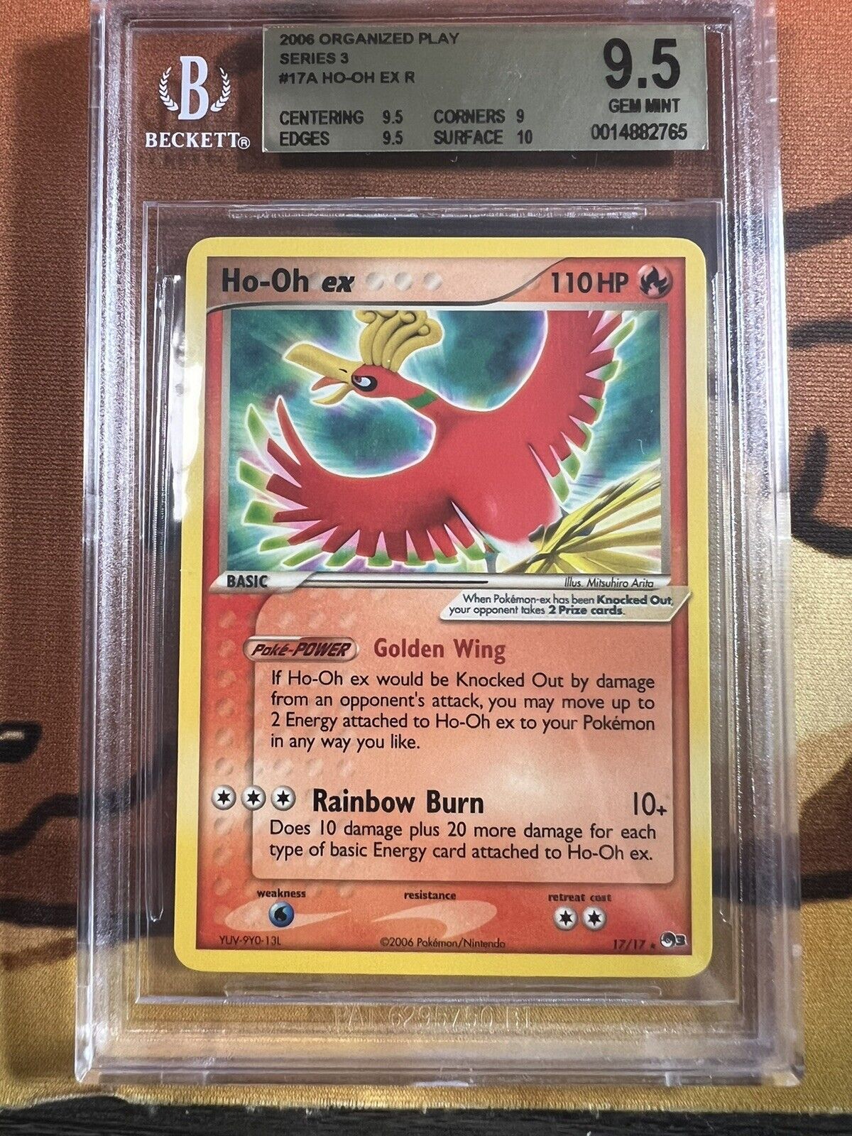 Ho-Oh ex - 17/17 PSA 8 POP Series 3 Ultra Rare Holo Pokemon - NM