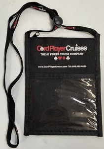 Card Player Cruises Passport Badge Display On Adjustable Neck Lanyard