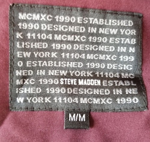 NWT Steve Madden Burgundy Faux Leather Trim Jacket Medium $130 - Picture 3 of 5