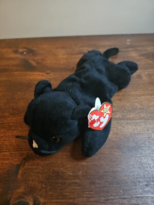 TY Beanie Babies - VELVET the Black Panther 4th Gen Ear Tag, 4th Gen Tush Tag