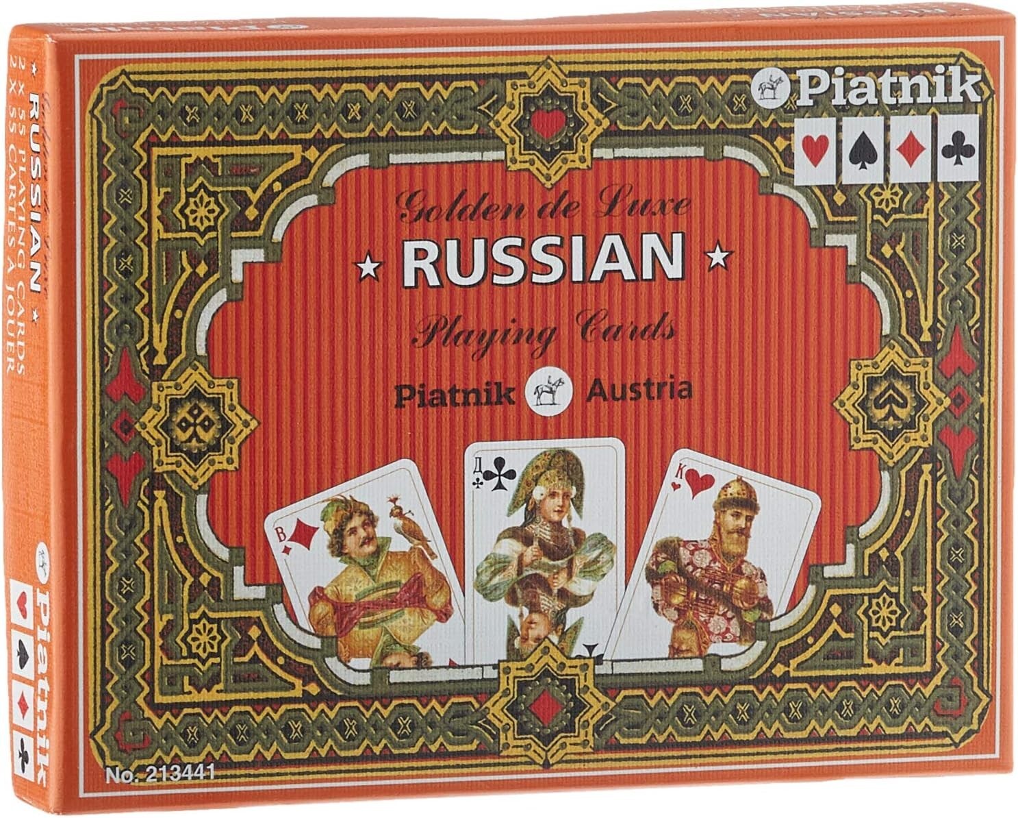 New! -  Playing Cards - 2x 55 - Russian Golden  