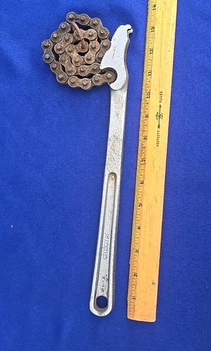 Ridgid 12" Chain Pipe Wrench C-12 4" Pipe Max USA - Picture 8 of 12