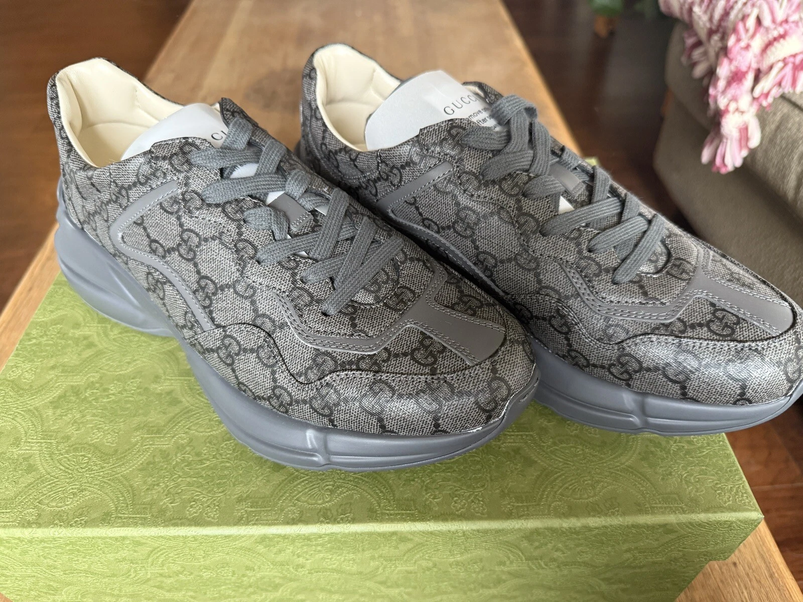 Baskets Gucci grises Rhyton. UK 8, US 7,5
