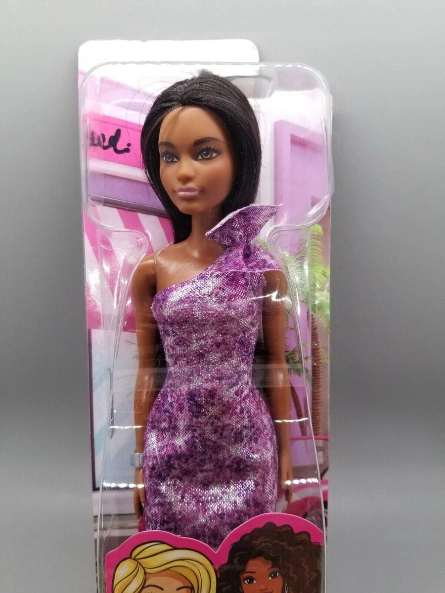 NIB Mattel Barbie Glitz Doll Purple Glitter Dress African American Kids Toy 3