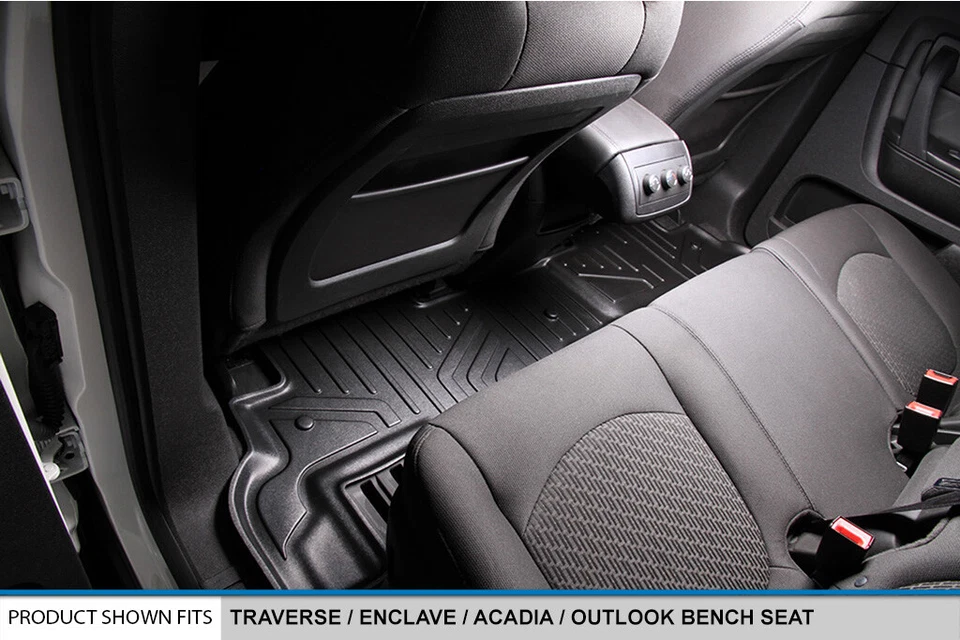 SMARTLINER Floor Mats And Cargo Liner Black For Traverse Enclave W/ Bench Seats Foto 4 de 4