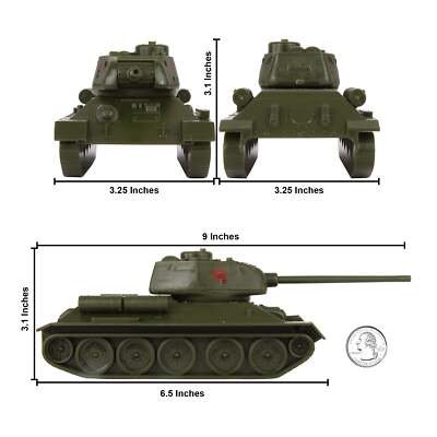 BMC CTS WW2 Soviet T-34 Tank Classic Toy Soldier Plastic Russian