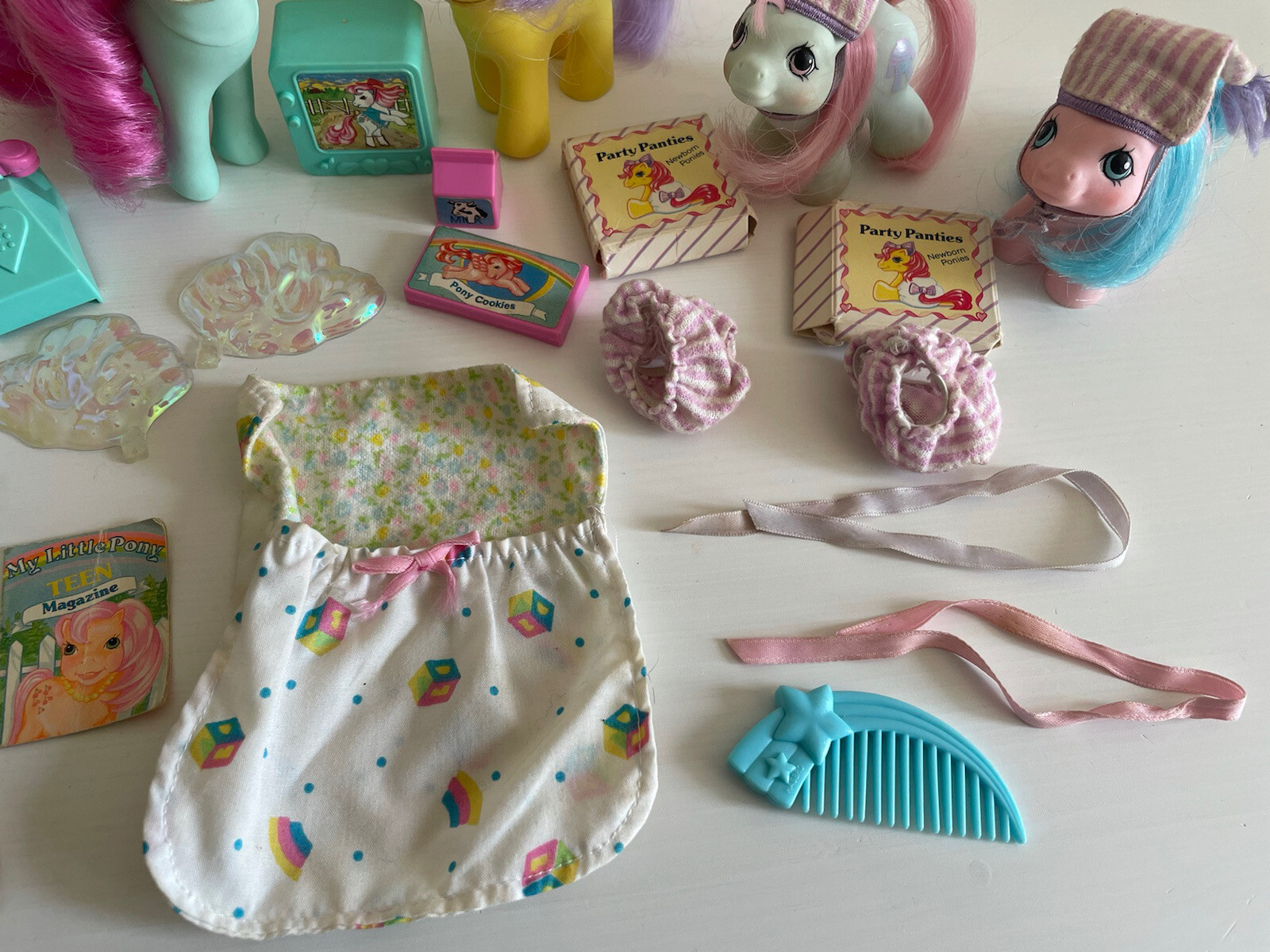 CONFEZIONE REGALO QUASI COMPLETA Slumber Party My Little Pony G1 Sogni rosa con ali