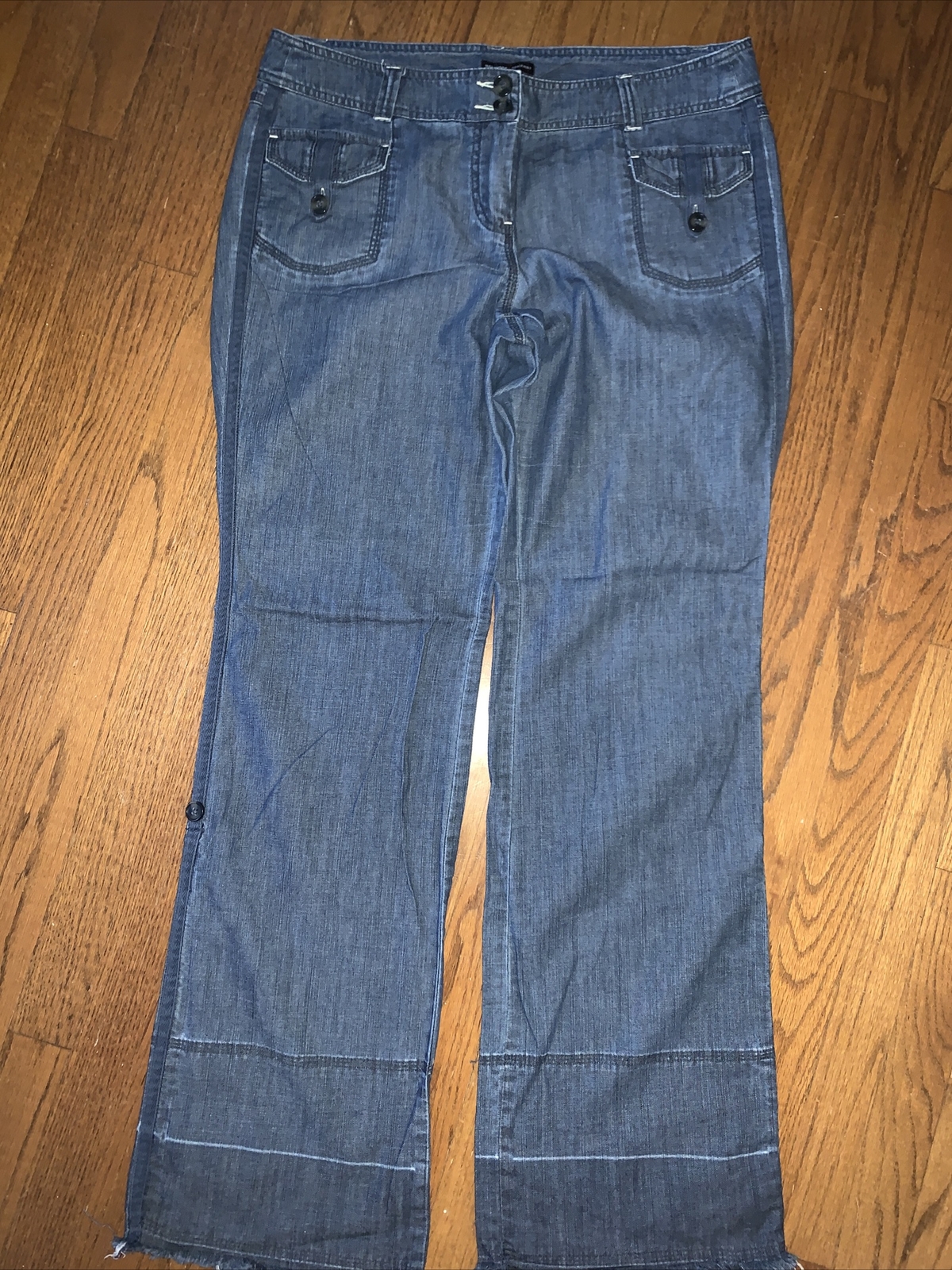 NEW YORK & COMPANY Distressed Hem Removed for Extra Long Siz