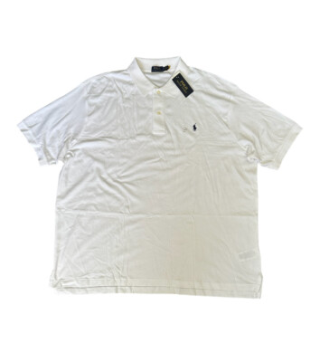 Polo Ralph Lauren Men's 100% Cotton Short Sleeve Polo Shirt White