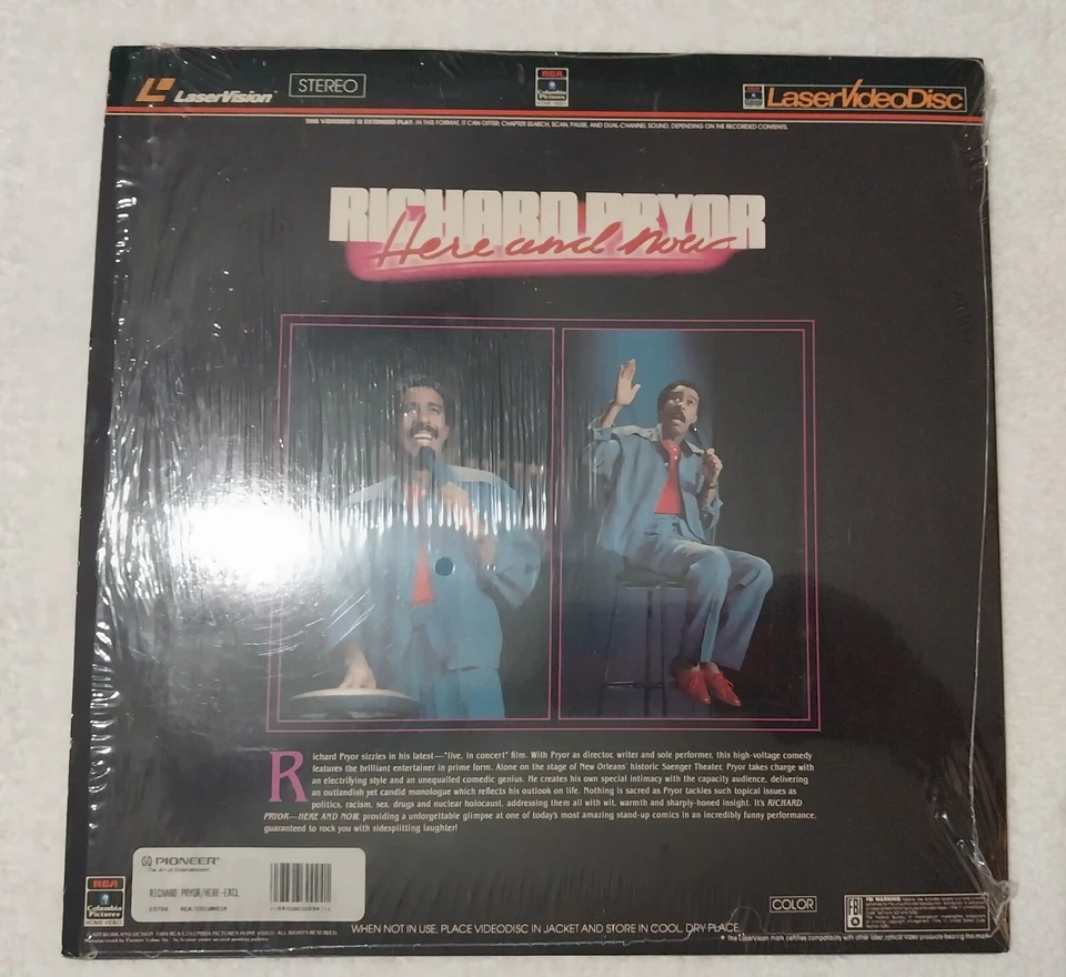 RARE LASERDISC RICHARD PRYOR HERE AND NOW BOURBON STREET Good Condition - Imagem 2 de 4