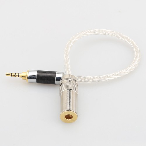 7N OCC Silver Plated Audio AUX Adapter Cable 2.5mm TRRS Balanced to 4.4mm Female - Picture 5 of 12