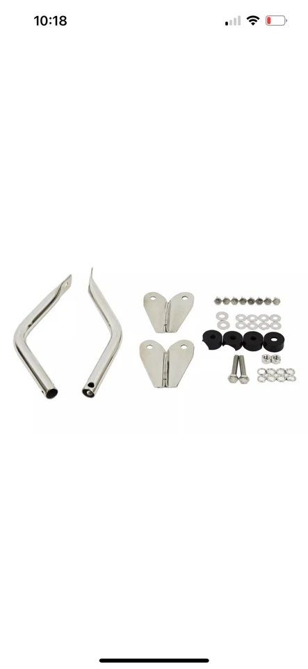 Kit de espejos retrovisores de acero inoxidable pulido Kentrol 30417 para Jeep CJ 1955-1986 Foto 3 de 3