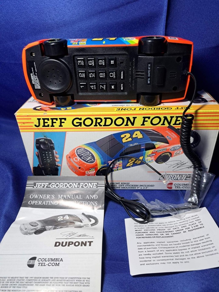 Jeff Gordon Nascar Car Phone Fone 90s Vintage Landline Racing Brand New ...