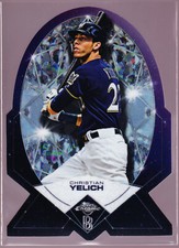 Christian Yelich Brewers 2020 Topps Chrome Ben Baller Diamonds Die Cut BDC-6