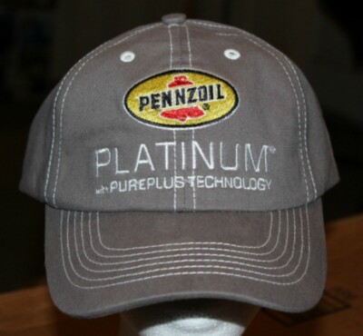 Pennzoil Platinum Pure Plus Technology Embroidered Gray Baseball Adjustable Cap
