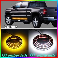 2x Barra de Tira de Luz LED Escalón Lateral para Coche SUV Pickup 70"