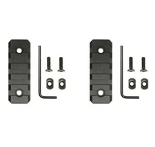 2 PCS M-Lok 5 Slot Picatinny Weaver Rail Section Aluminum 2.5" - Black