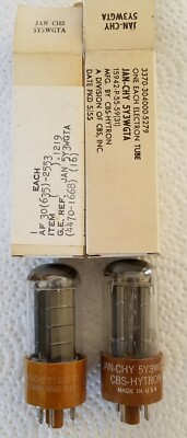 JAN CHS 5Y3WGTA GE CBS NOS NIB Audio Rectifier Vacuum Tubes Tested Pair  5Y3