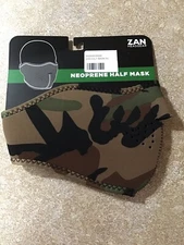 Zan Neoprene Headgear Half Mask Face Woodland Camo One size fits most WNFM118H