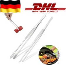 2x Kochpinzette 30cm groß Edelstahl Grill Fl...