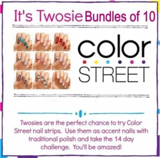 Color Street *Twosie BUNDLES of 10* (2 strip nail/accent sets) *Buy MORE & SAVE!