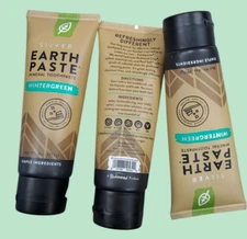 3 Pack, Redmond Earthpaste Non-Flouride Toothpaste - WINTERGREEN  Exp. 05/2028