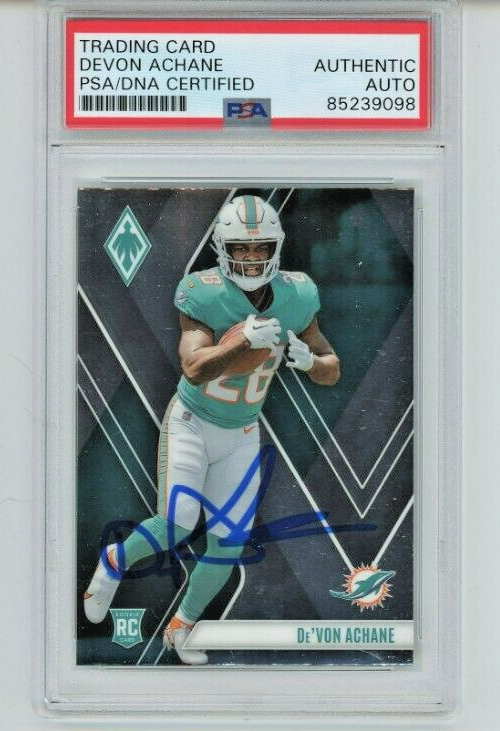DEVON ACHANE AUTO Signed ROOKIE 2023 Panini Phoenix #130 On-Card