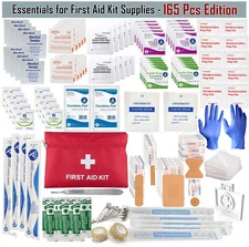 IFAK Individual First Aid Kit Refill, 165 Piece Edition