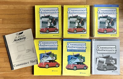 7 BOOK SET   ABeka A Beka Book High School Consumer Mathematics 2nd Teachers Ed.