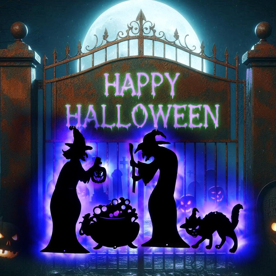 VABAMNA Halloween Witch Decorations Outdoor Large Black Witches with