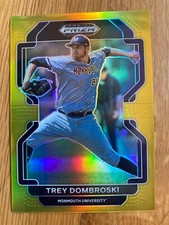 2022 Prizm Draft Picks #PDP133 Trey Dombroski - Monmouth Hawks Gold 4/10