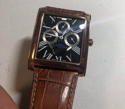 Frederique Constant FC265X3C24/6 Black Moon phase Quartz Mens 