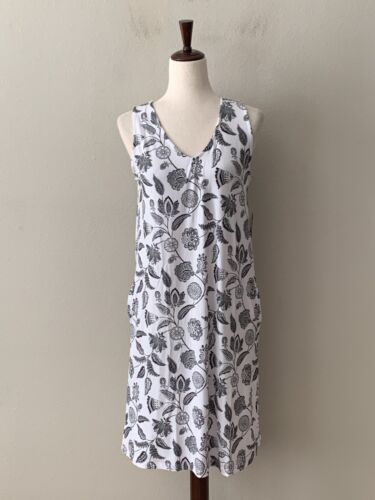 NWT! Echo Women's Sz S Printed V-neck Sleeveless Sleepshirt Nightgown Jacobson - Picture 2 of 7